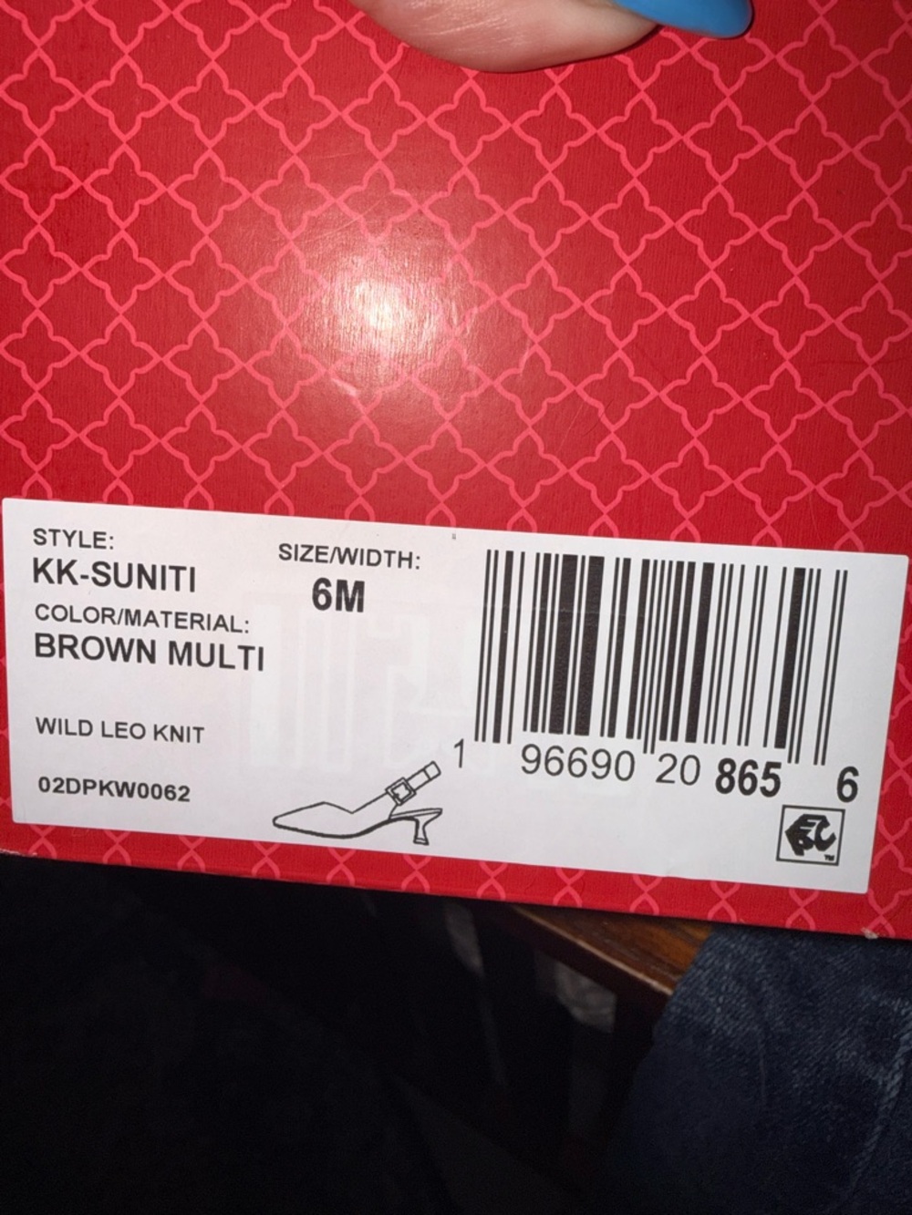 Kelly & Katie Leopard Print Pointed-Toe Slingback Heels - Black & Brown - Picture 3 of 3